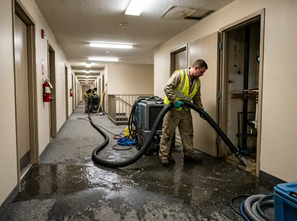 multi-unit-apartment-hallway-f-005 — frequently asked questions, Emergency Burst Pipe Water Extraction & Removal in Brownvil…